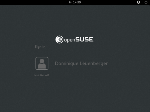 GNOME 3.6 login screen